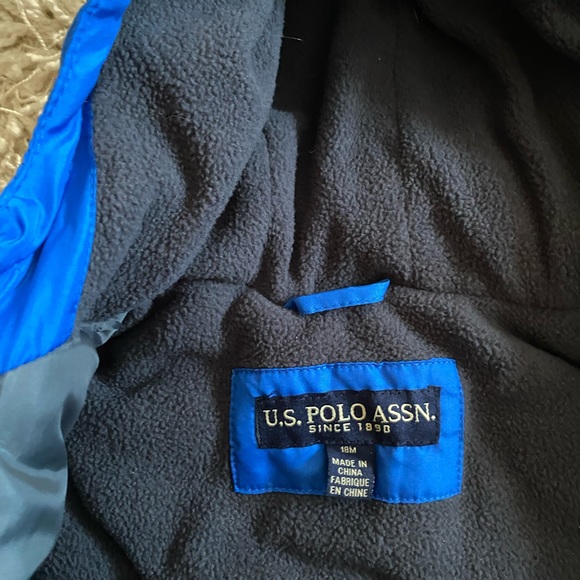 US POLO ASSN. Winter Jacket Baby Size 18 Months Blue - Picture 4 of 9